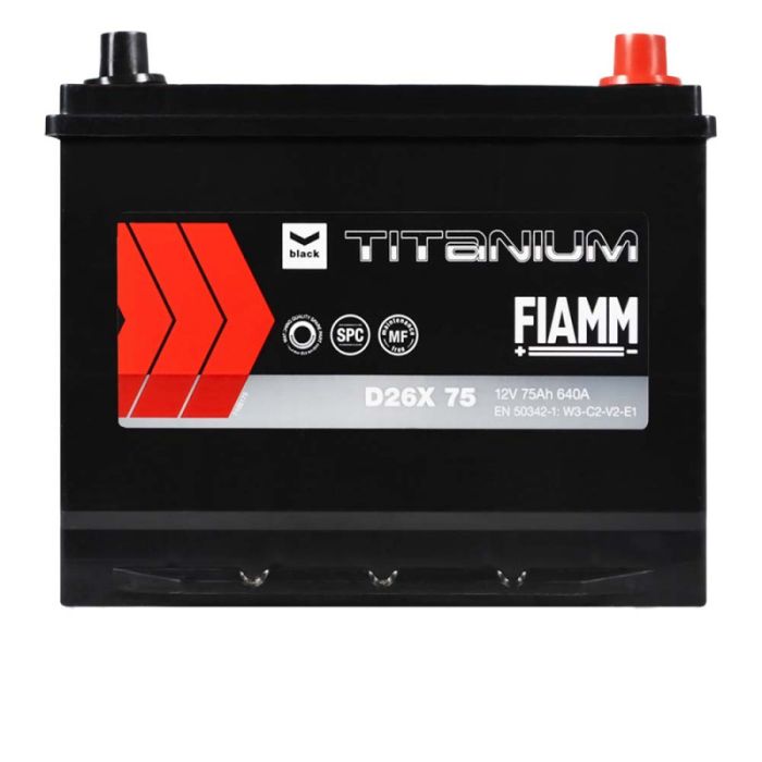 Автомобильный аккумулятор FIAMM Titanium Black Asia 75Аh 640А L+ (левый +) D26