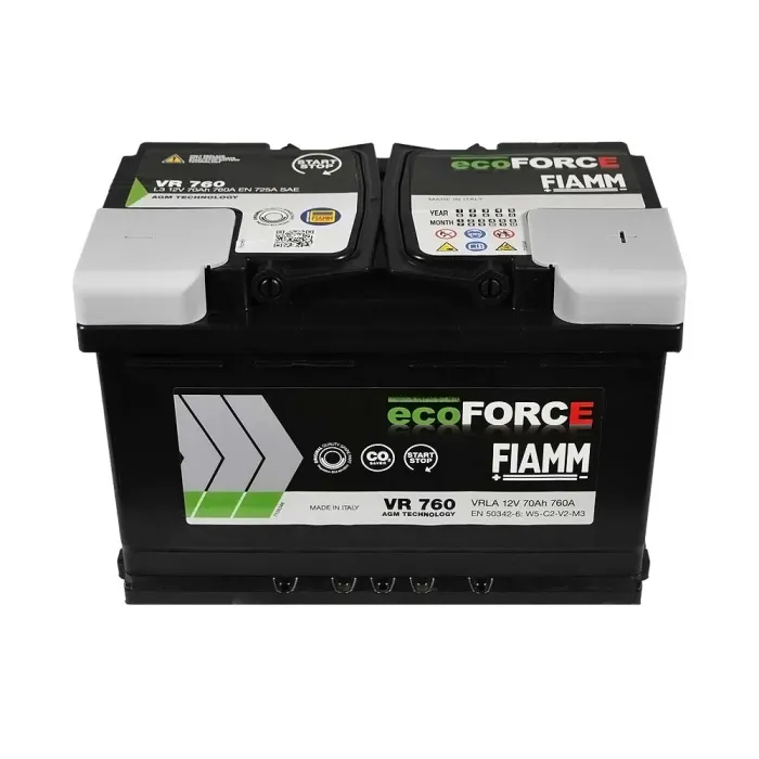 Автомобильный аккумулятор FIAMM Ecoforce AGM 70Аh 760А R+