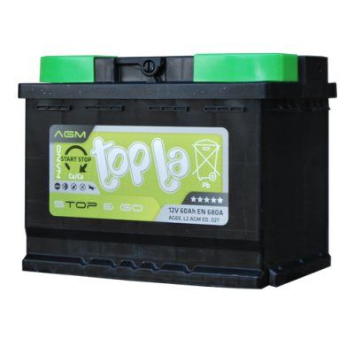 Topla AGM 60ah 680a R