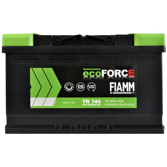 Автомобильный аккумулятор FIAMM Ecoforce AFB 80Аh 740А R+ (TR740) (L4)