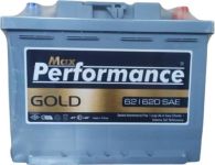 Аккумулятор MAX PERFORMANCE GOLD 6СТ- 62Ah 620A R Автомобильный АКБ Кислотный Турция