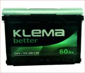 Аккумулятор Klema better 6CT-60-1 60 Ah/600A L+1
