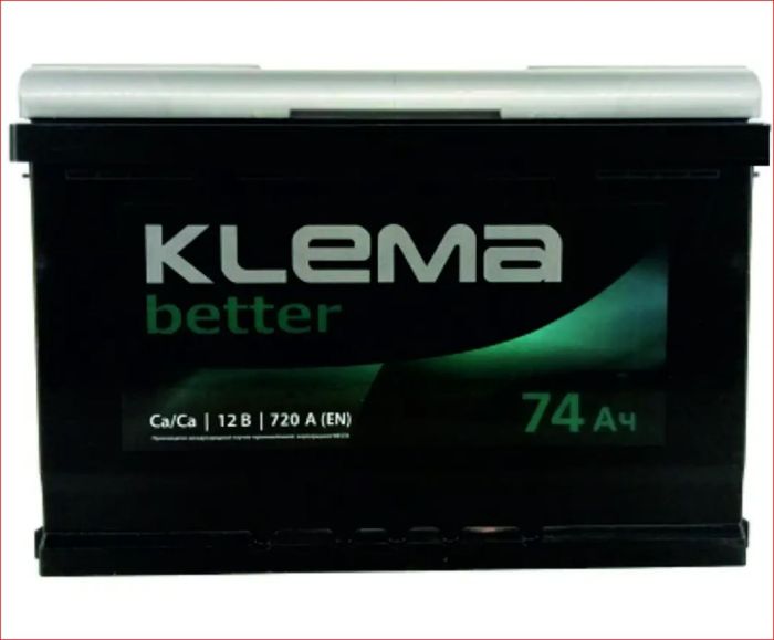 Аккумулятор KLEMA BETTER 6CT-74-0 74Ah/720A R+ 0